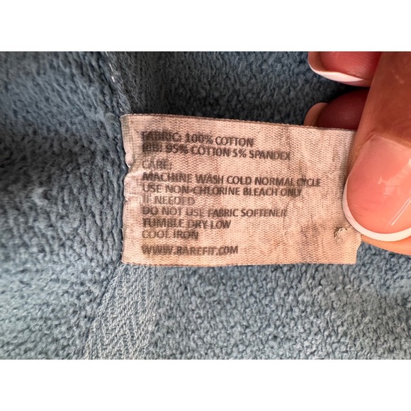 Rarefit Womens Sz S Vintage Faded Blue Babydoll Crop Hoodie Full Zip 100% Cotton - Picture 10 of 10